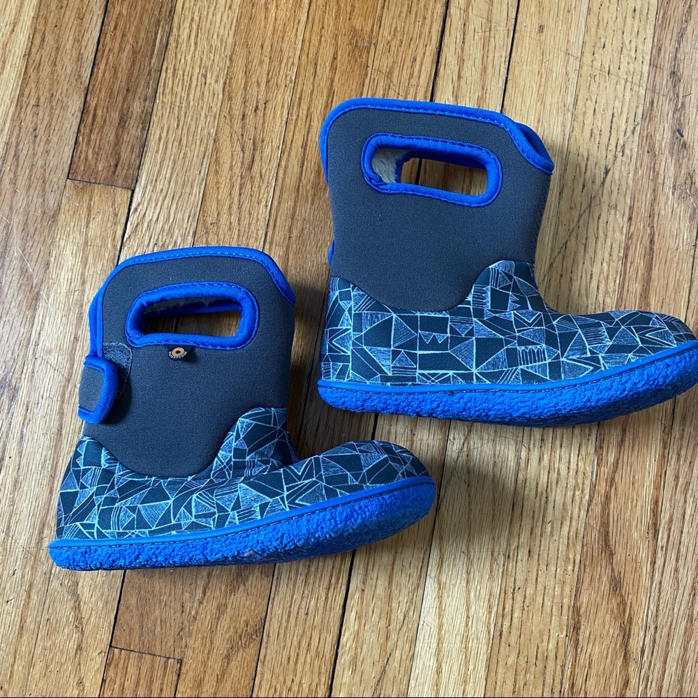 Bogs Winter Snow Boots Maze Geo Size 9 Toddler Blue Winter Snow Boots